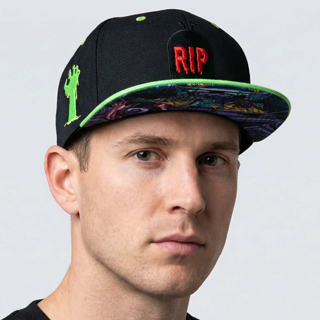 Zombie Attack Snapback - Black/Neon Green