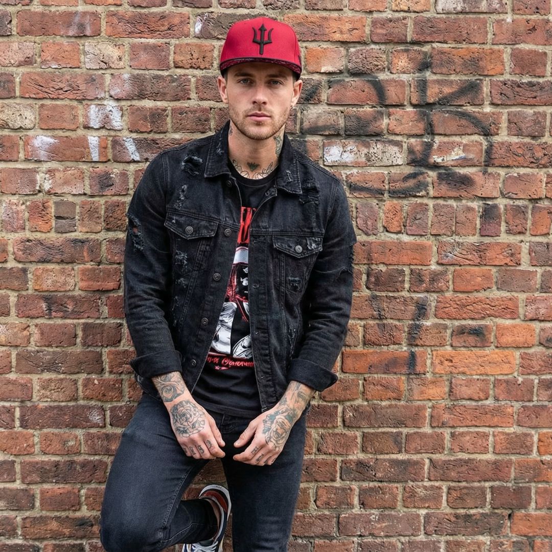 Casquette Griffin Snapback - Rouge/Noir