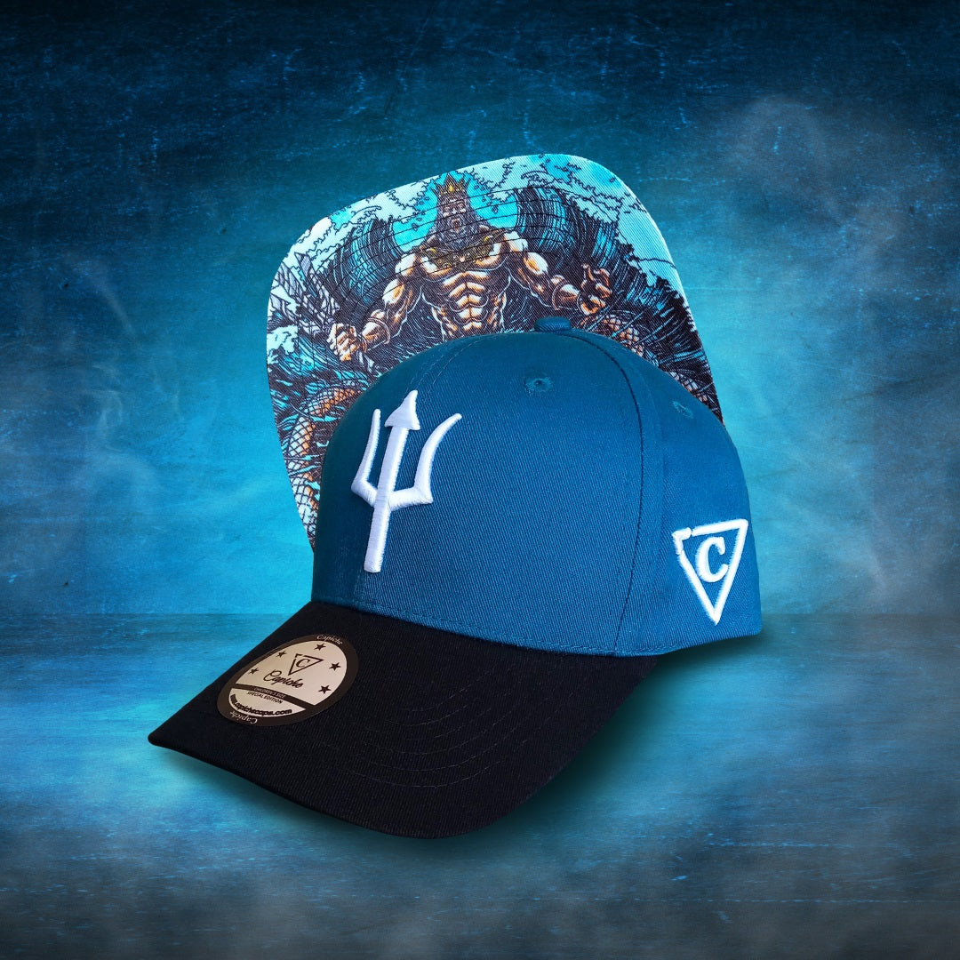 Poseidon Curved Cap Child Size - Black/Blue