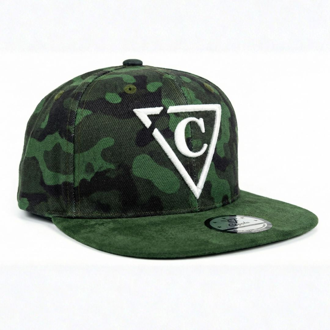Zielony Camo Snapback - Zamszowe Rondo
