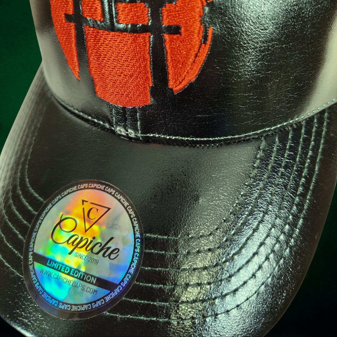 LIMITED EDITION Chrome Samurai Curved Cap - Deep Green Oil Crackling Metallic