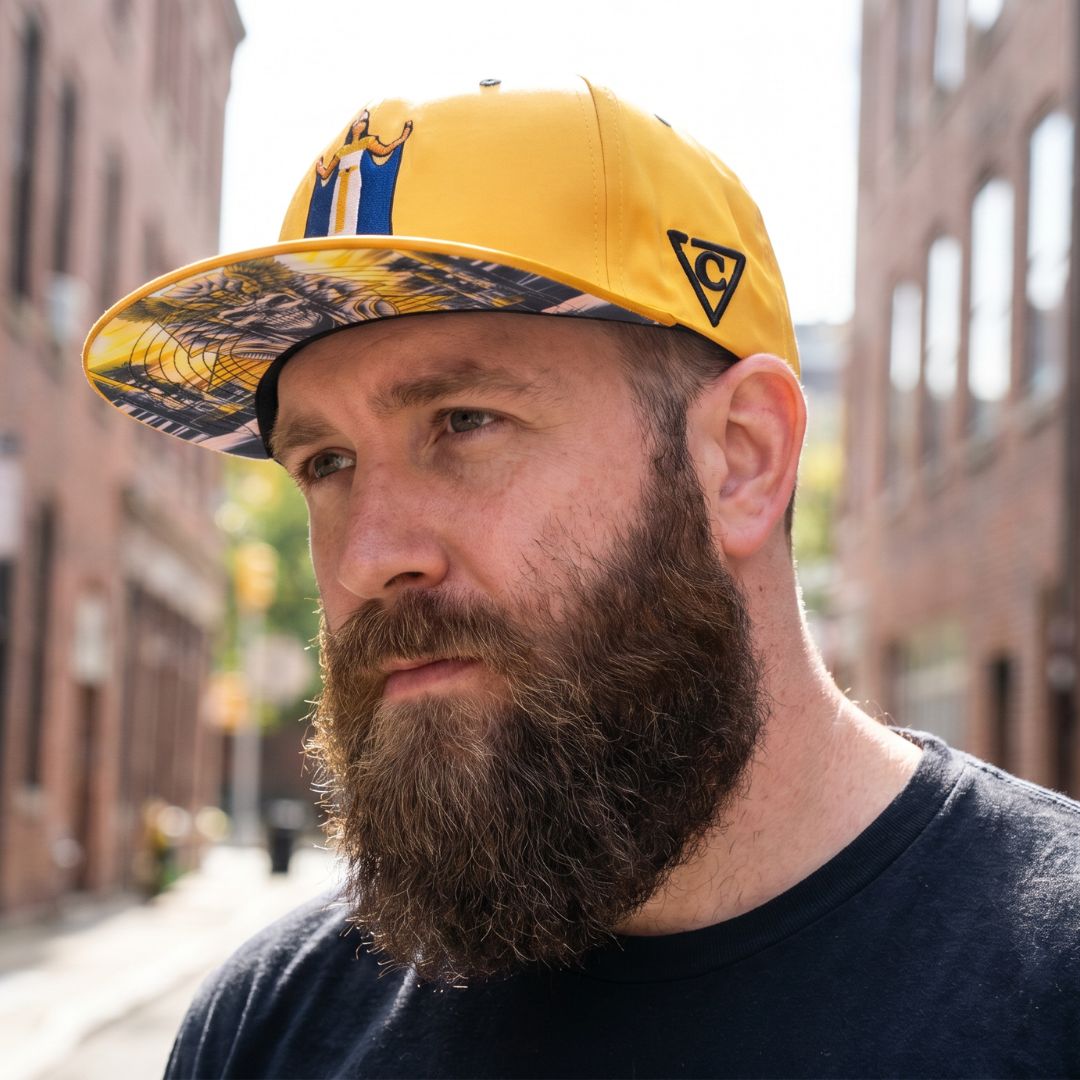LIMITED EDITION Egyptian Night Snapback - Yellow Satin