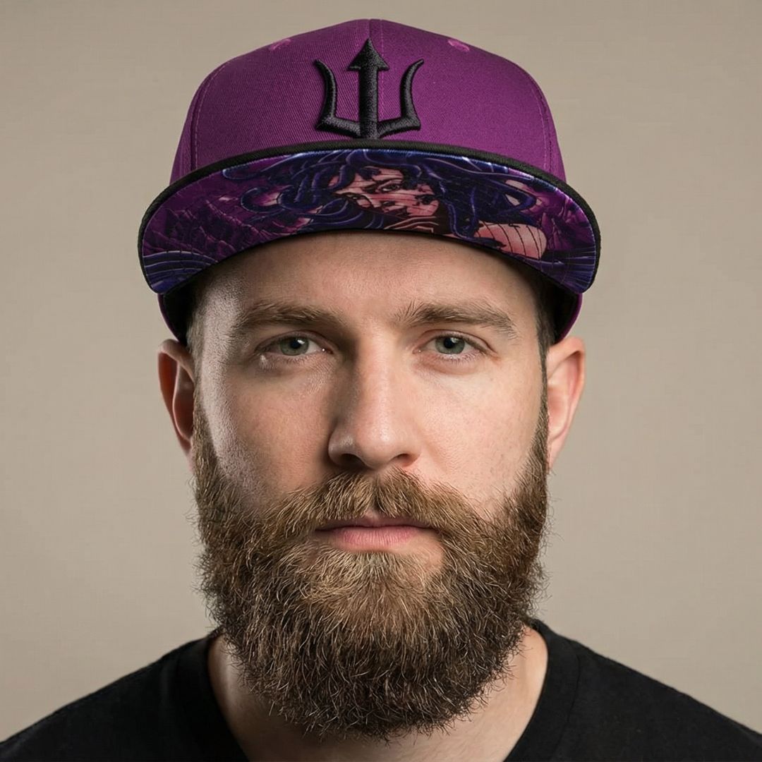 Medusa Snapback - Lila/Schwarz