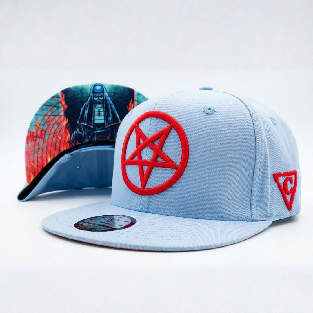 Cappellino Snapback Cursed Nun - Grigio chiaro