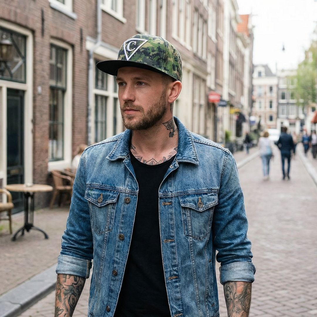 USA Pixel Snapback - Green/Black