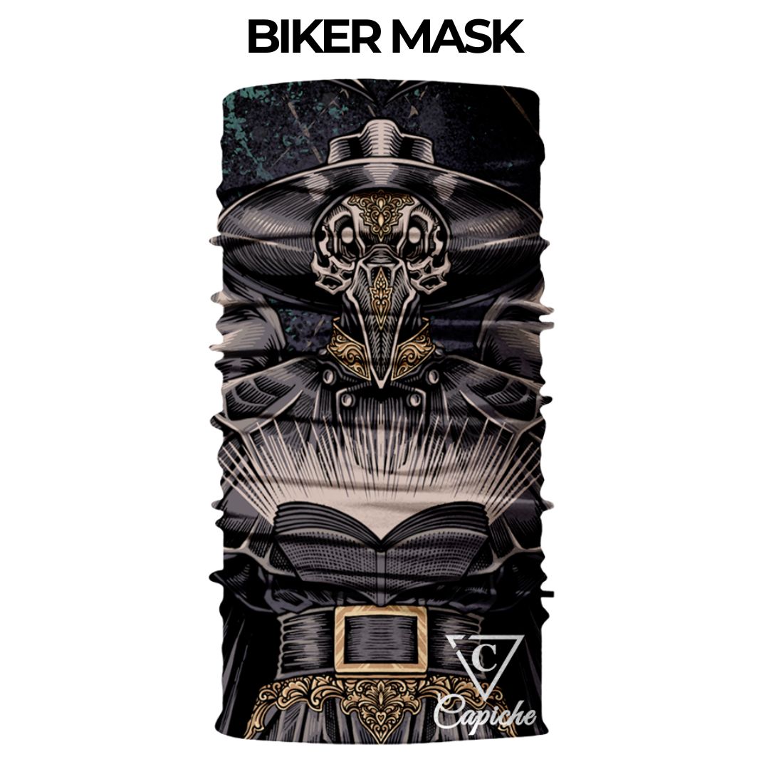 Plague Doctor Biker Mask - Dark Grey