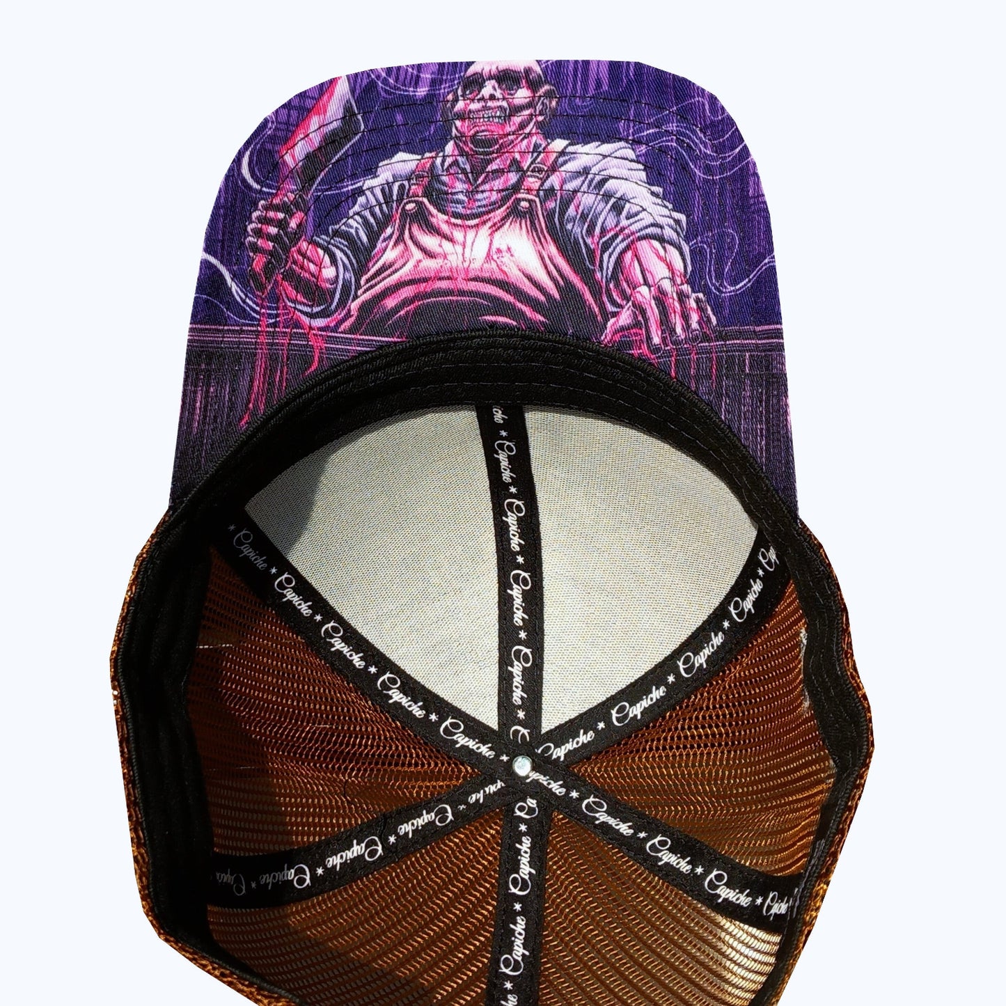 The Butcher Trucker Cap - Brown - Capiche Caps Beige/Brown