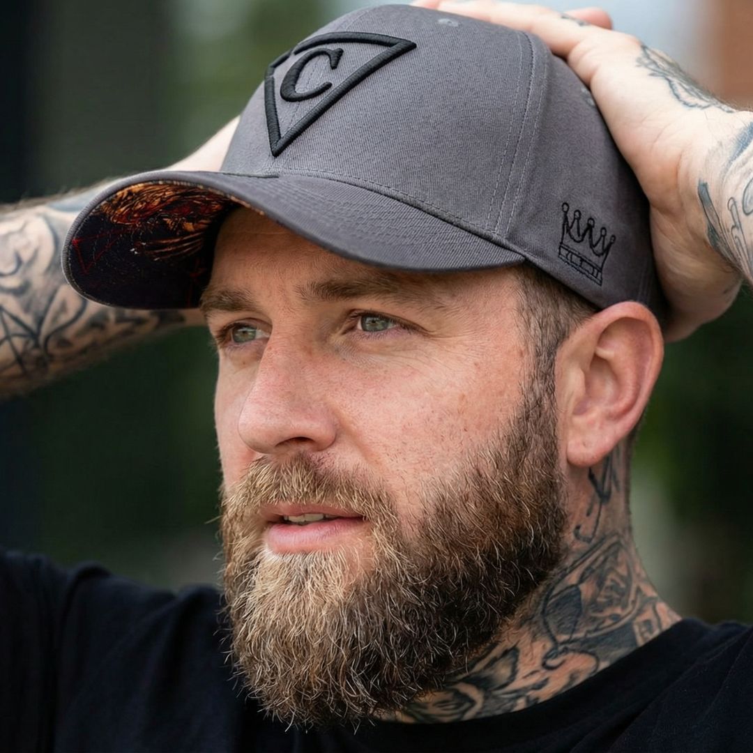 Cappellino da baseball Hungry Lion Curved - Grigio