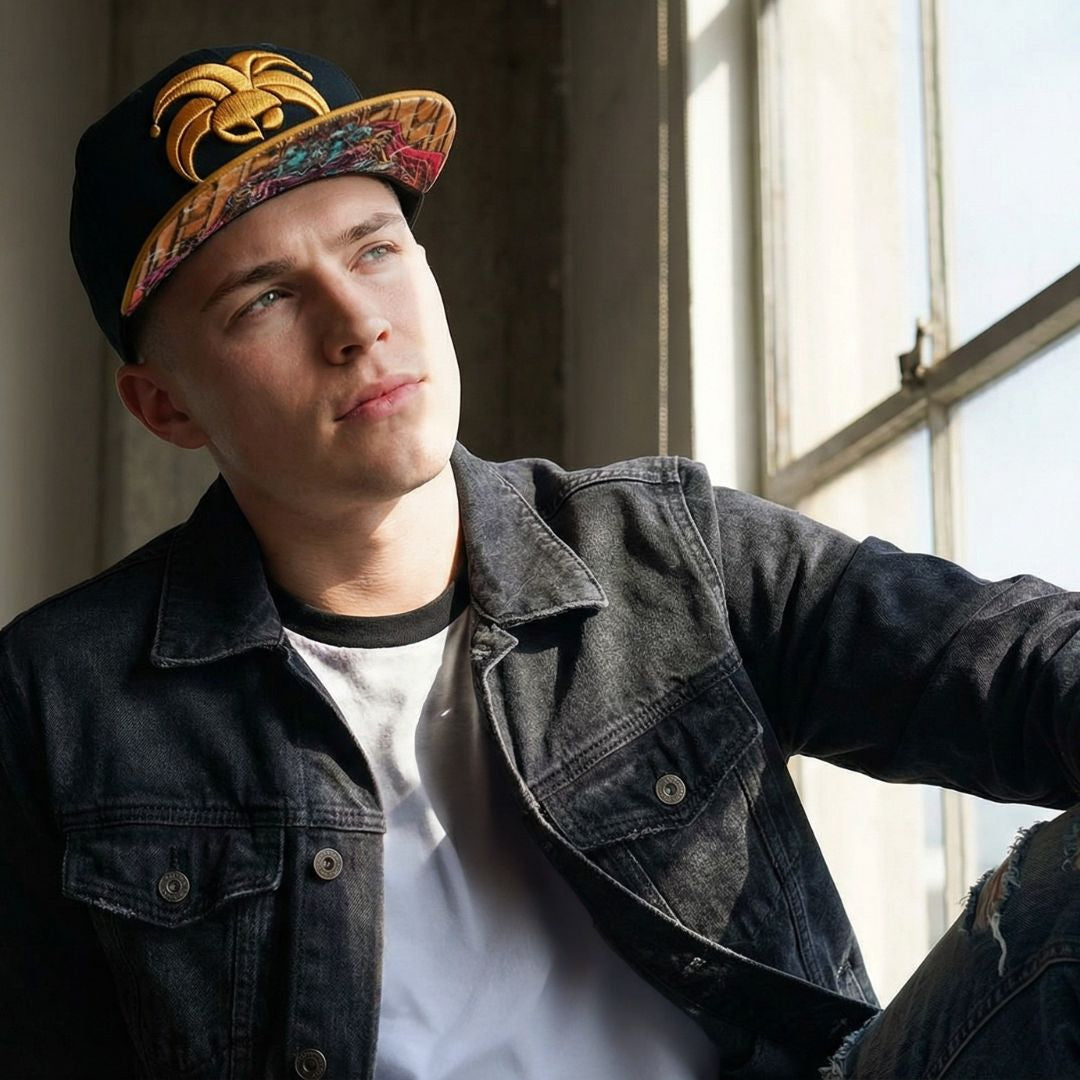 King Clown Snapback - Dunkelblau/Gelb