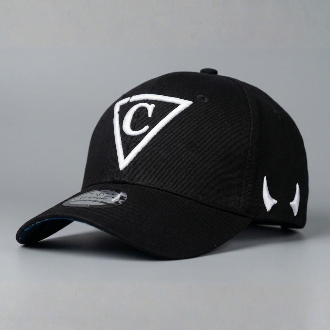 Gorra de béisbol diabólica - Negra