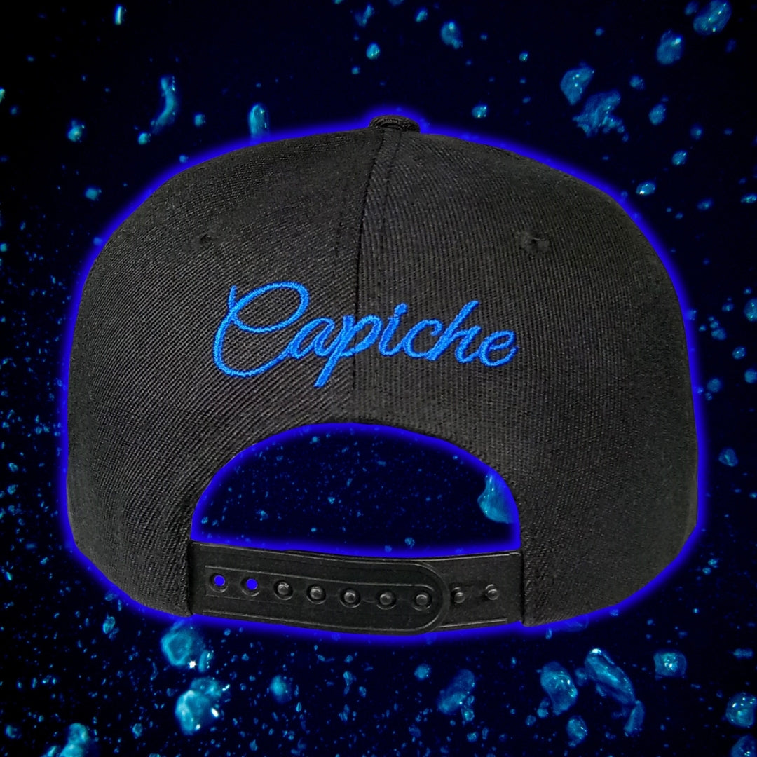 Cappellino Snapback Blue Mermaid - Nero/Blu metallizzato crackling