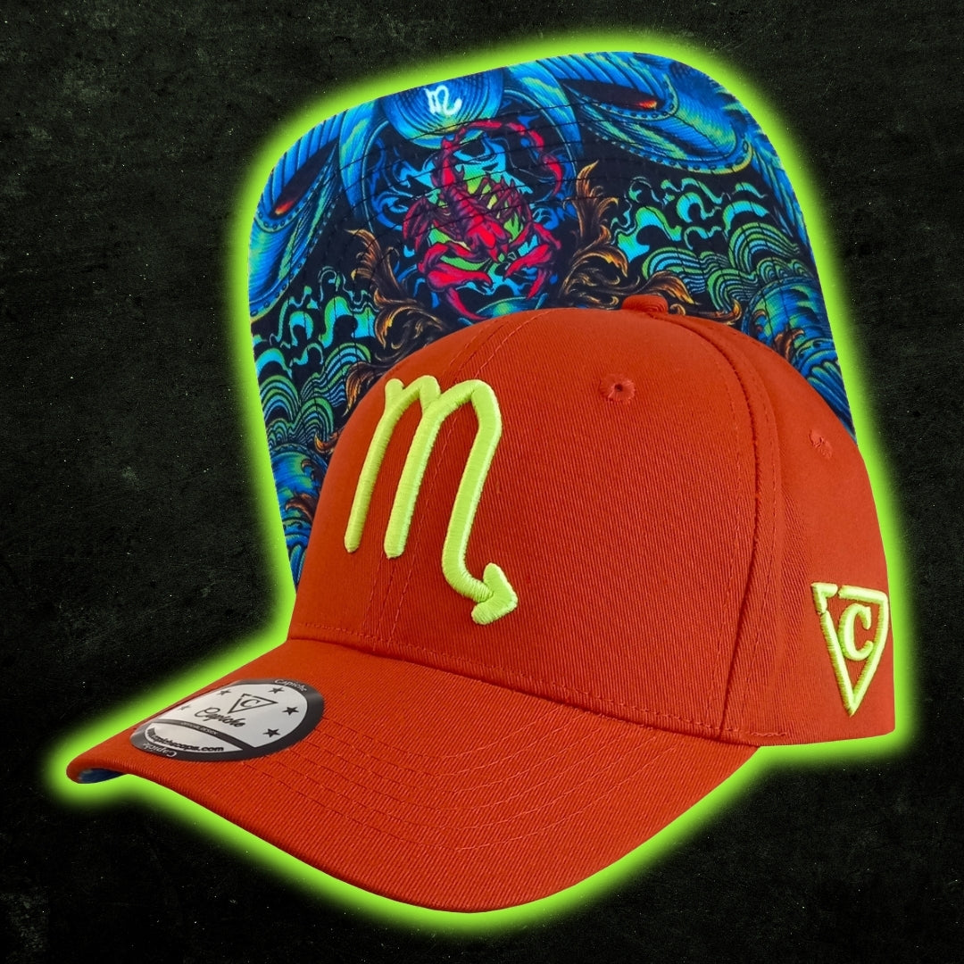 Cappellino da baseball Zodiac Scorpio - CAMBIA COLORE Rosso/Arancione