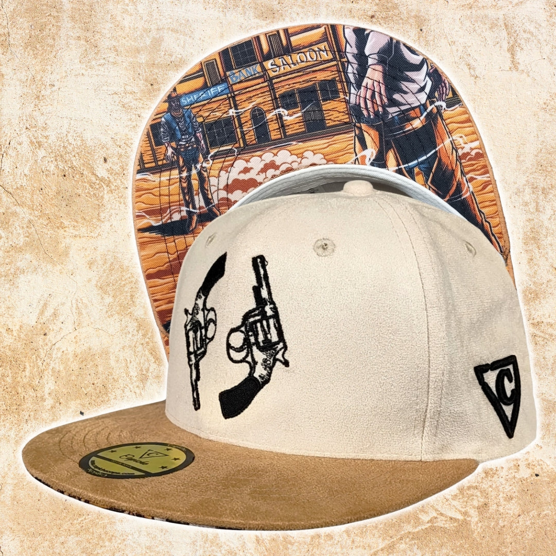 Cowboy Duel Snapback - Light Beige Suede