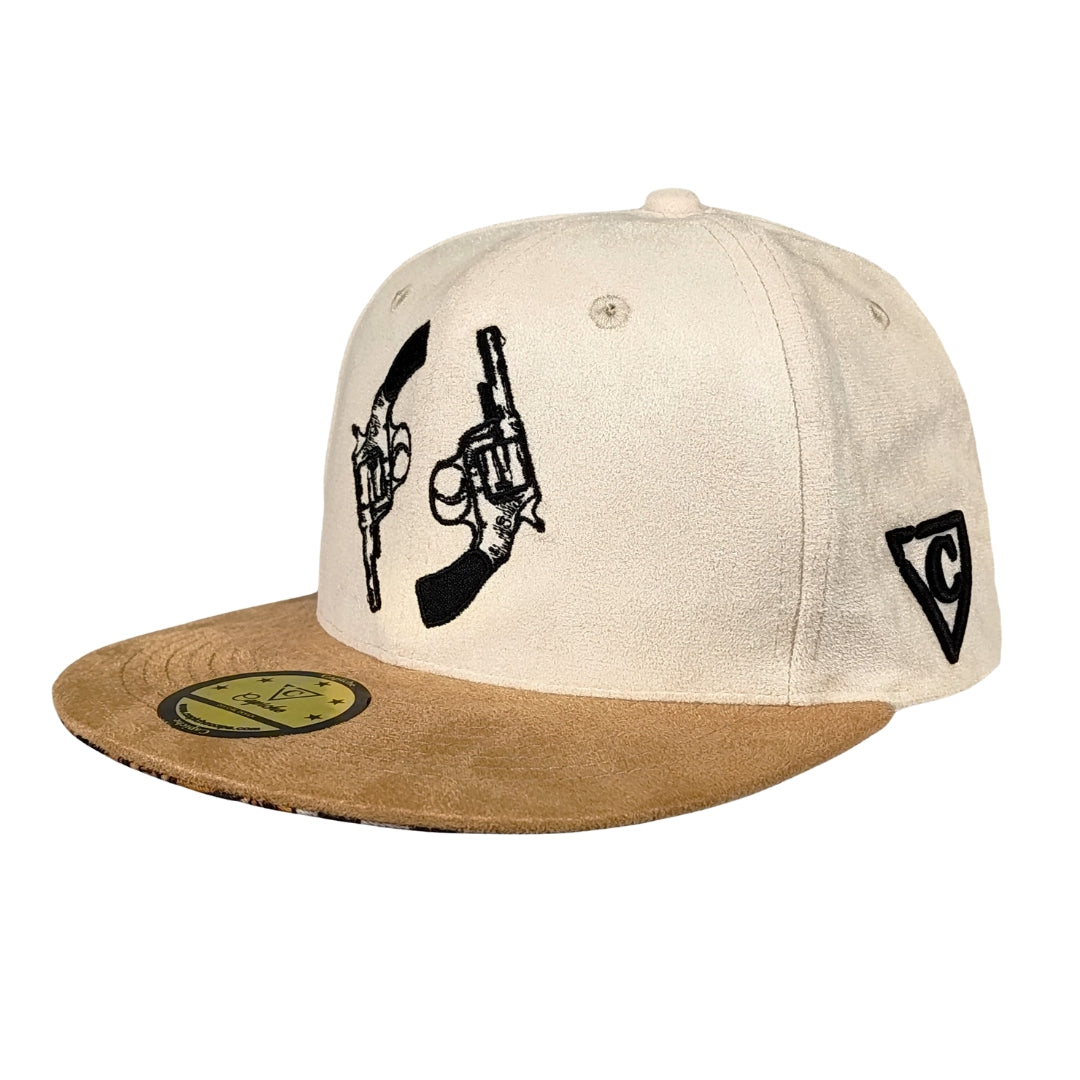 Casquette Snapback Cowboy Duel - Daim beige clair