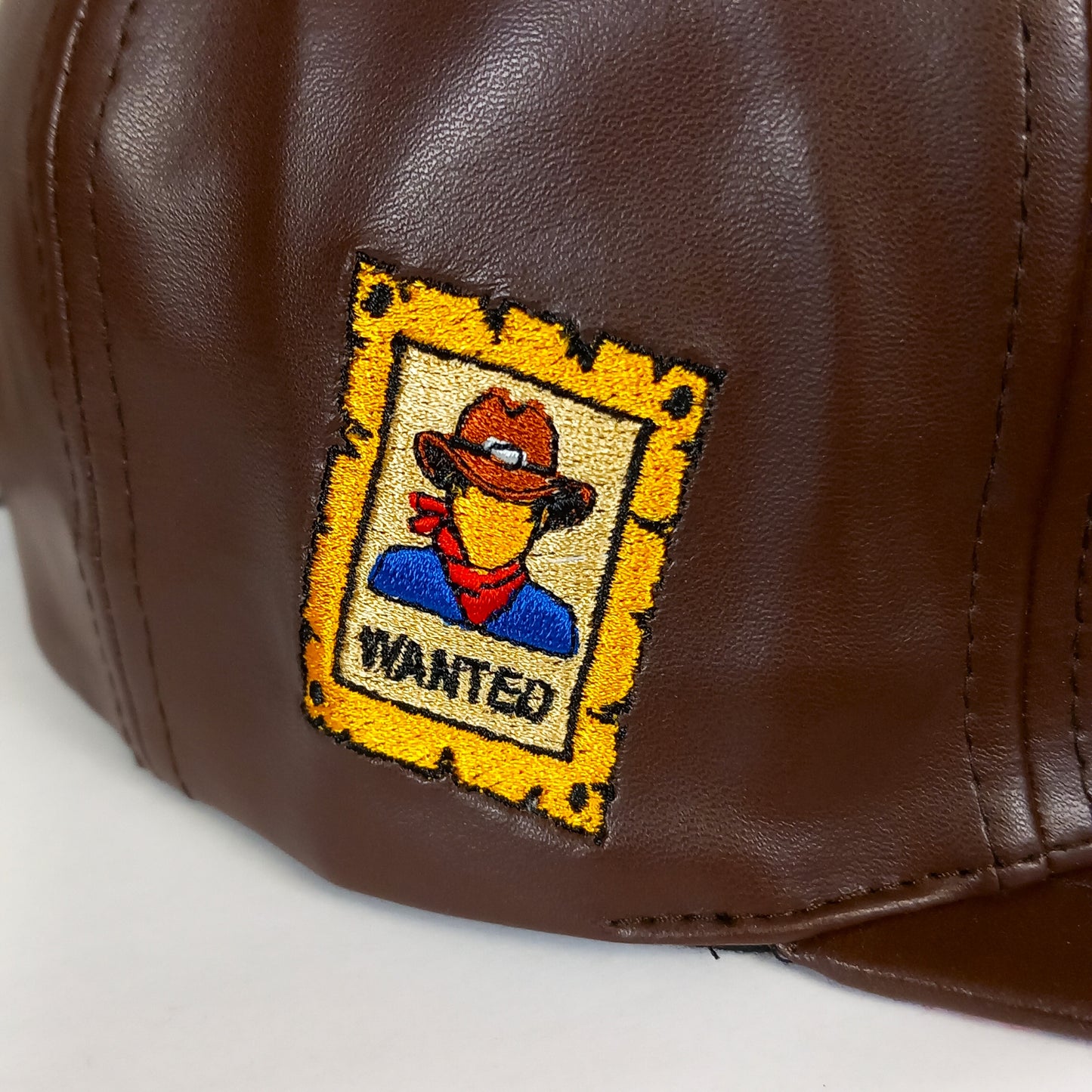 Cowboy Gang Snapback - Brown Faux Leather