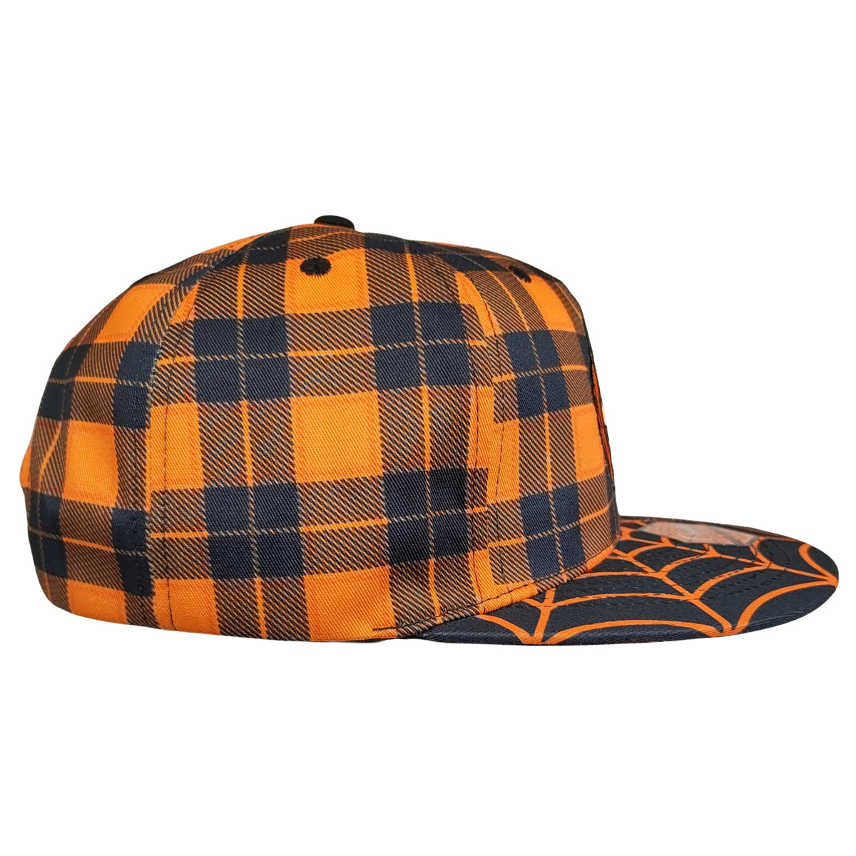 Edycja limitowana: czapka typu snapback na Halloween 2026 – pomarańczowy wzór w krate