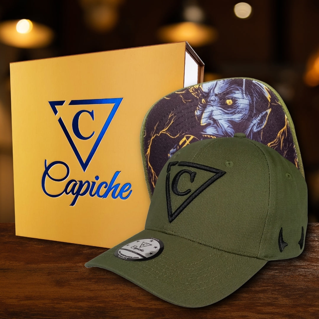 Lucifer Curved Baseball Cap - Green