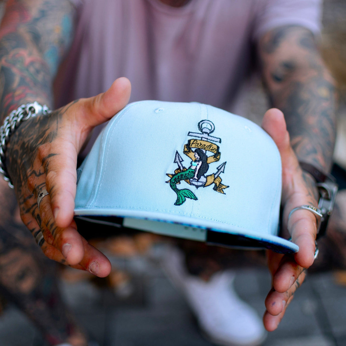Mermaid Paradise Snapback - Pastel Blue