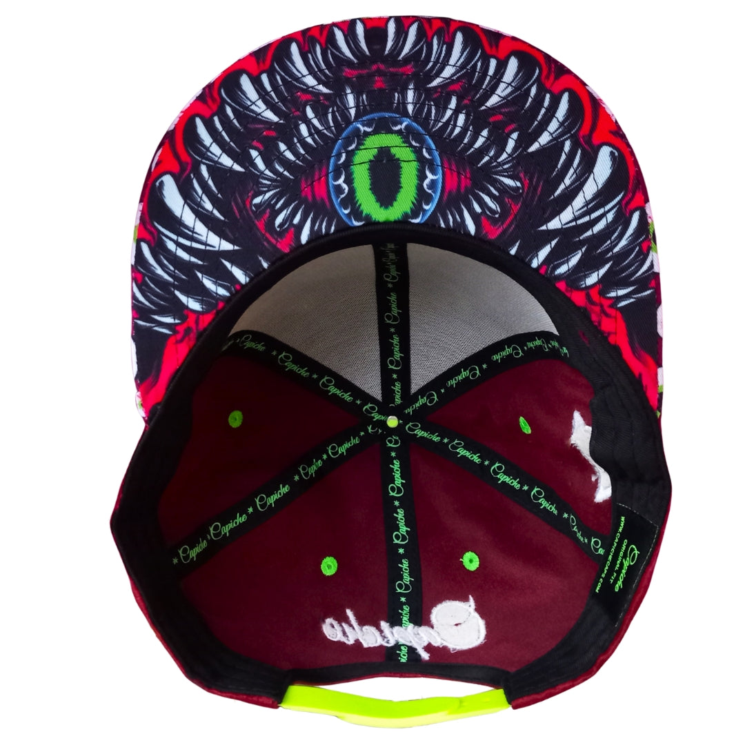 LIMITED EDITION Monster Vision Snapback - Red Suede with Eyes