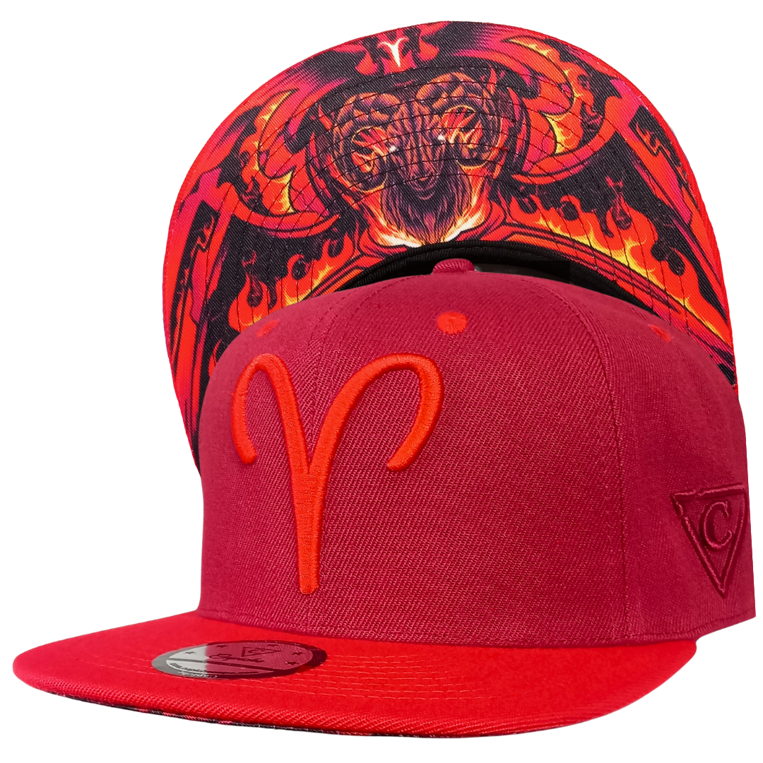 Horoscope Aries Snapback - Red | CAPICHE CAPS Horoscope Aries Snapback - Red | CAPICHE CAPS