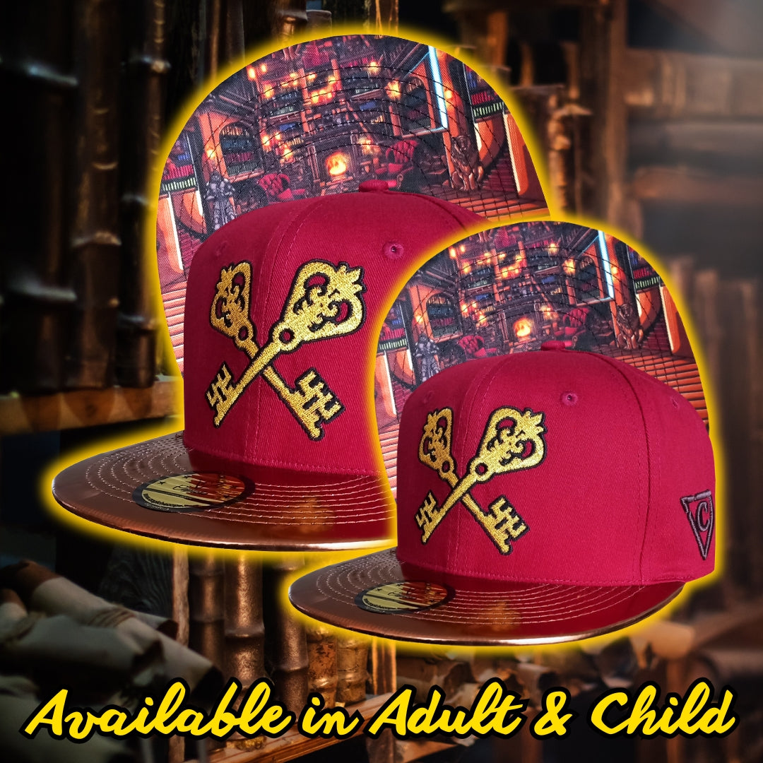 Red Brown Metallic Adult & Children Snapback Hat Hidden Room From Capiche Caps