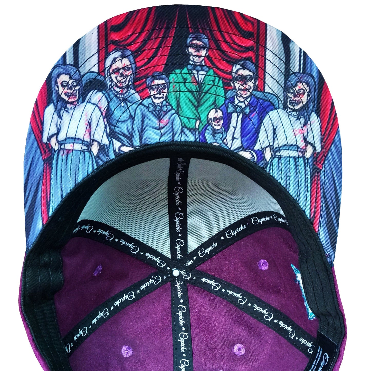 Cursed Family Snapback - Purple/Blue Suede - Capiche Caps Purple