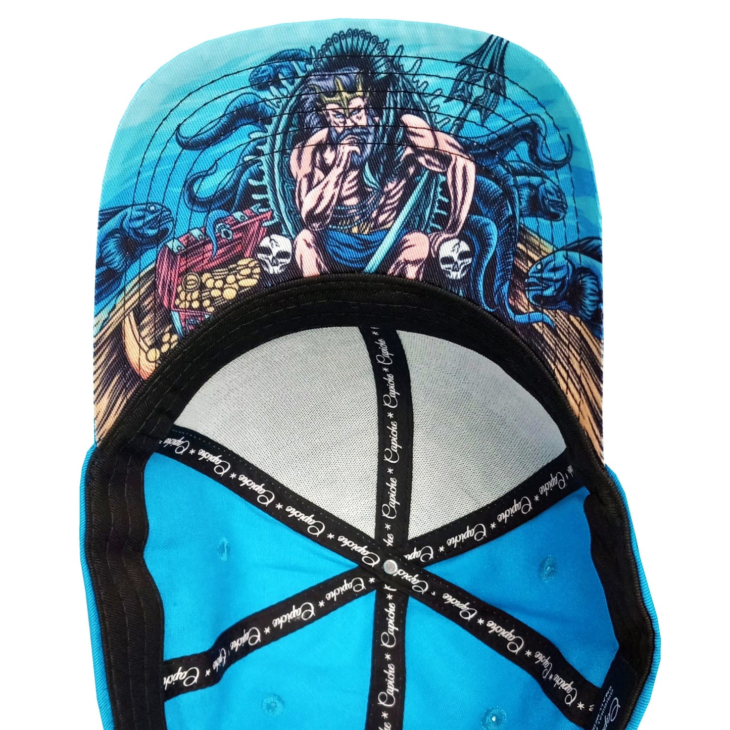 Njord Curved Baseball Cap - Blue - Capiche Caps Norse Mythology