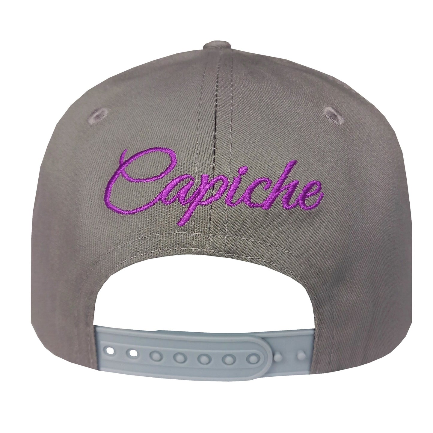 Purple Skull Snapback - Grey - Capiche Caps Snapback