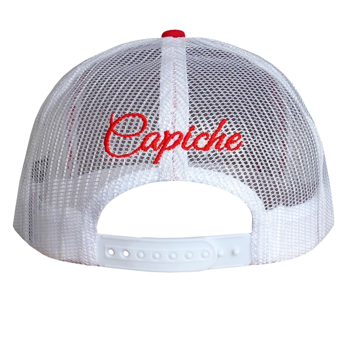 4th of July Trucker Snapback - Red/Blue Metallic - Capiche Caps Trucker Snapback
