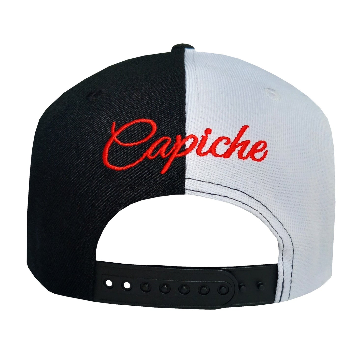 Bloody Mary Snapback - 50/50 Black/White - Capiche Caps Black