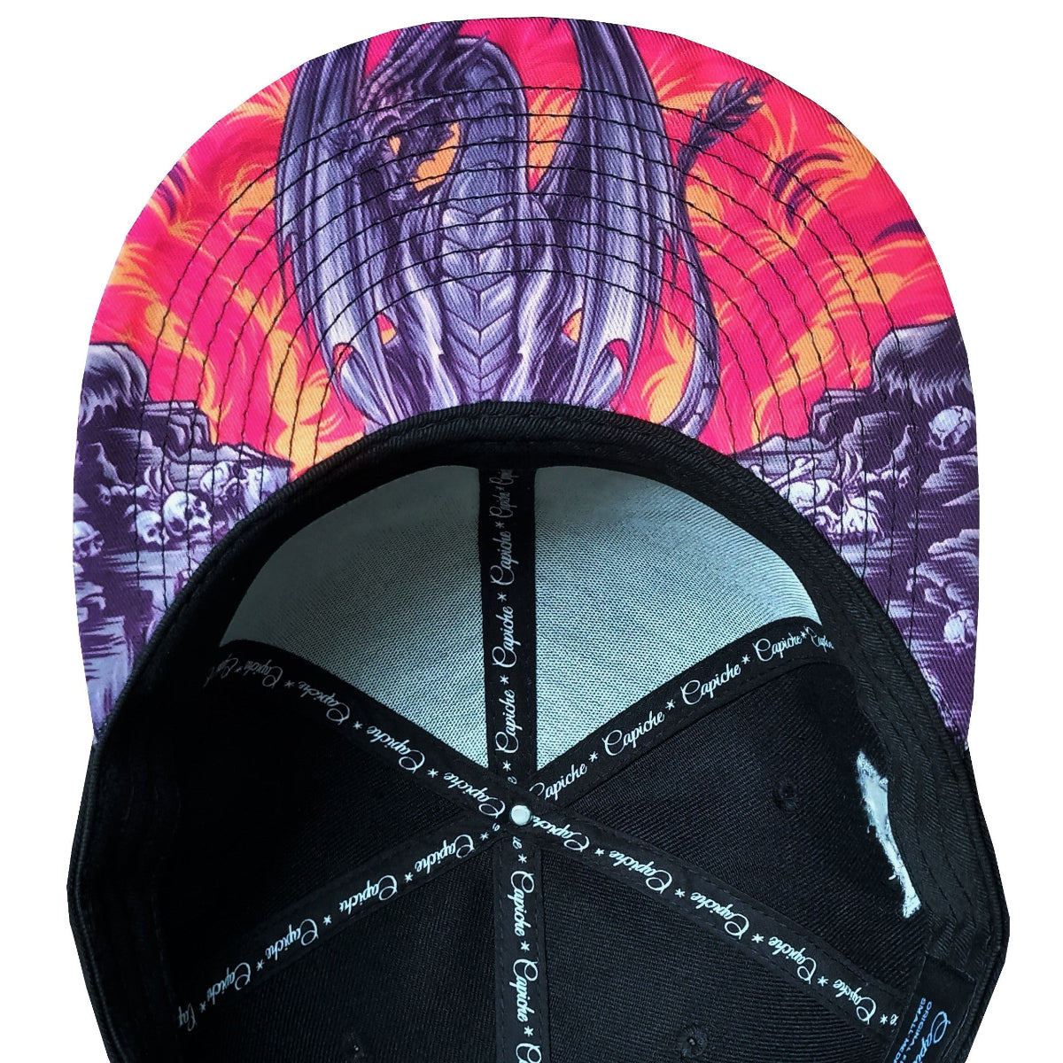 Black Dragon Snapback - Black/Grey Metallic - Capiche Caps Black