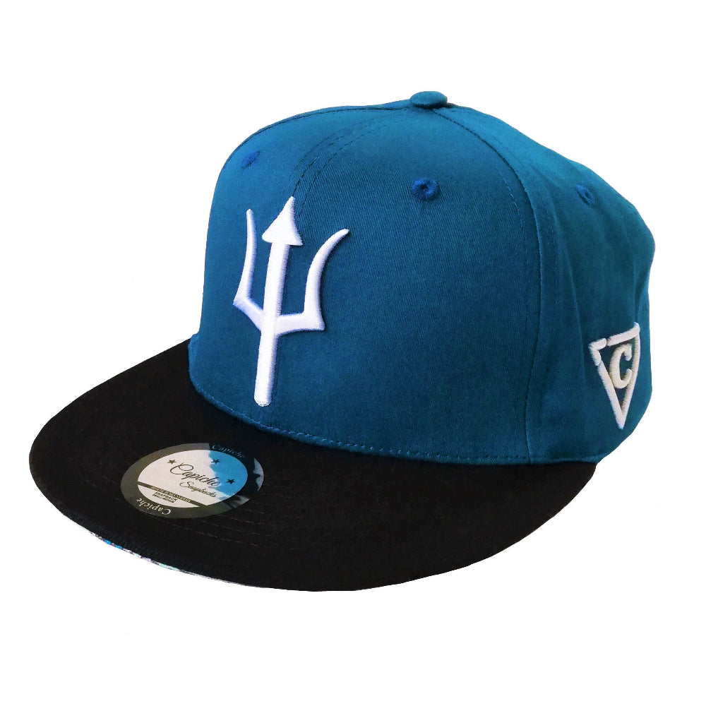 Poseidon Snapback - Blue/Black - Capiche Caps Black