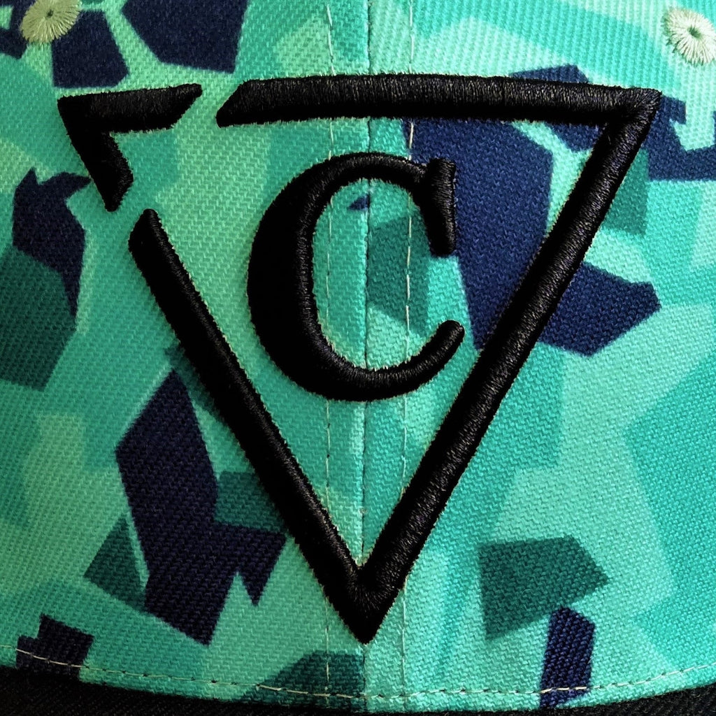 Green Polygon Snapback - Capiche Caps Black