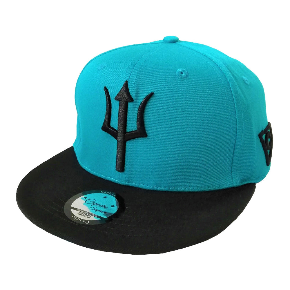 Cerberus Snapback - Blue/Black - Capiche Caps Black