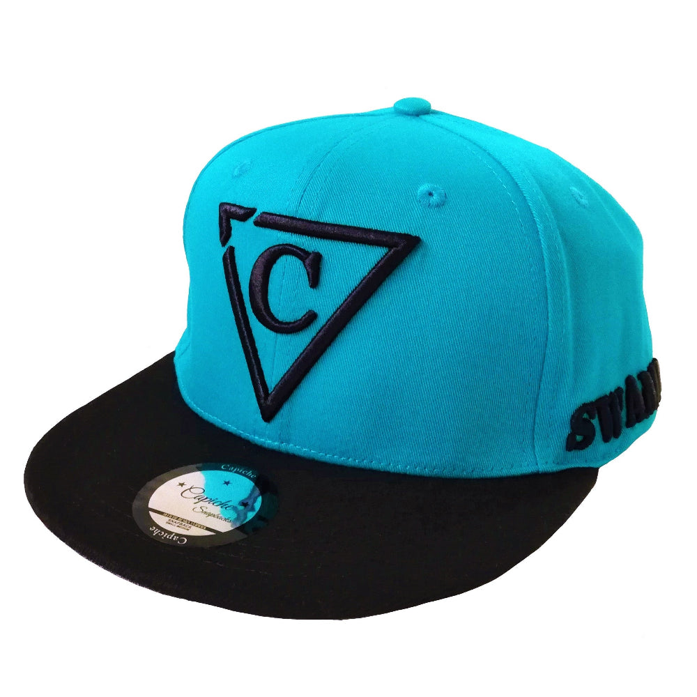 Crocodile Snapback - Blue/Black - Capiche Caps Black