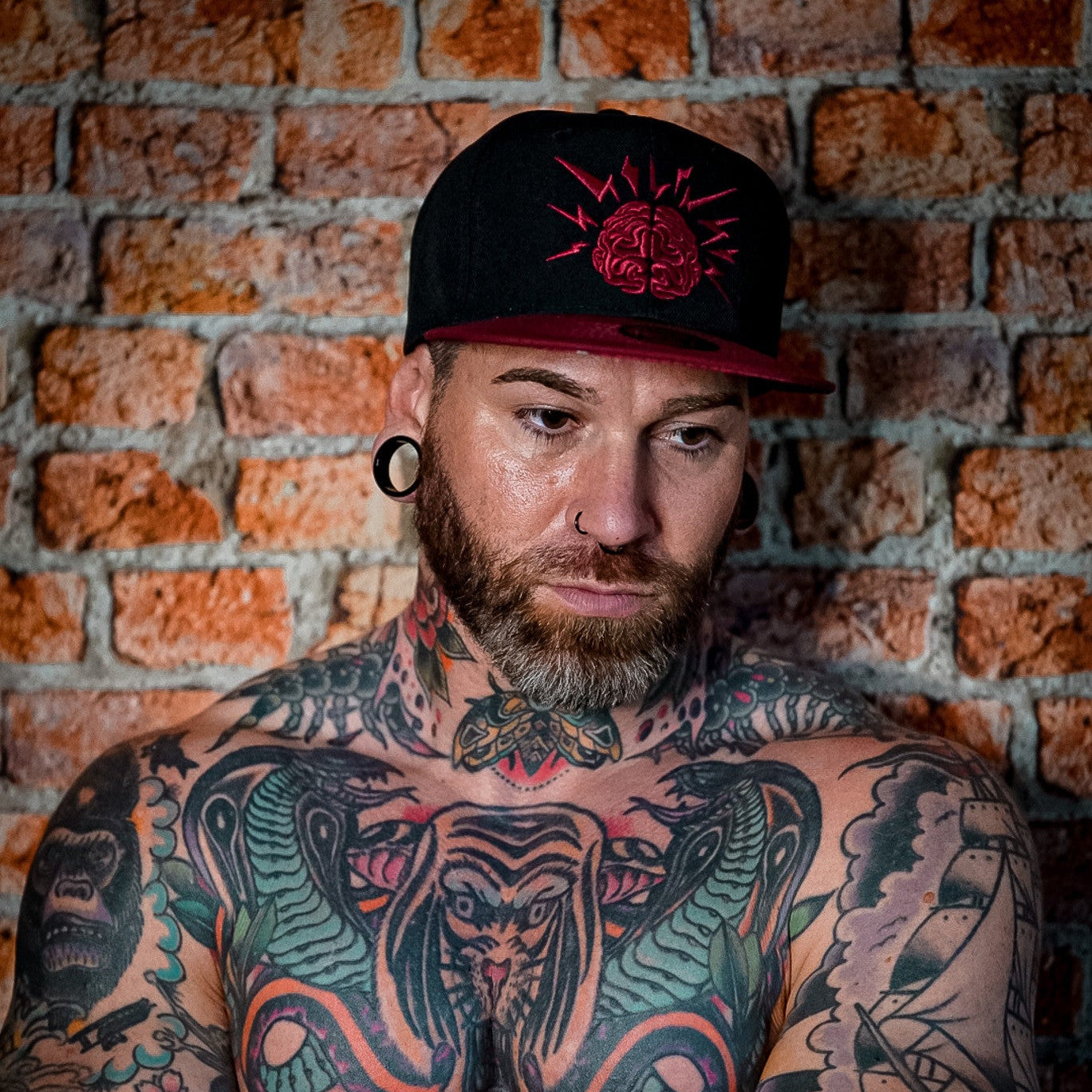 Masterminds Snapback - Black/Dark Red - Capiche Caps Mastermind