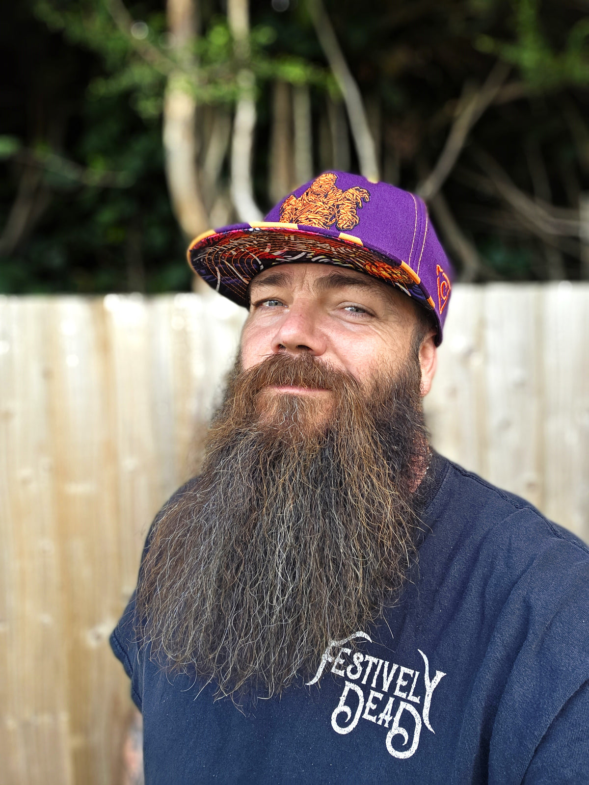 LIMITED EDITION Halloween Mummy 2025 Snapback - Purple/Orange Wavy Checkered Pattern