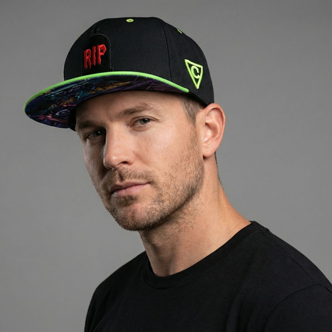 Zombie Attack Snapback - Black/Neon Green