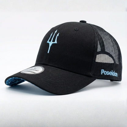 Clean Greek Poseidon Trucker Cap - Black