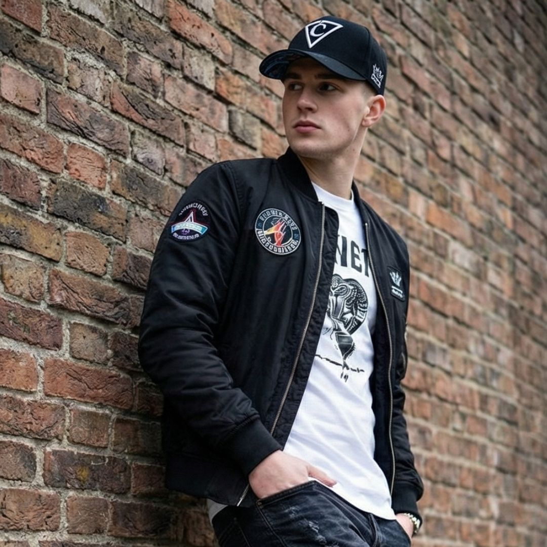 Angry Cobra Curved Baseball Cap - Black