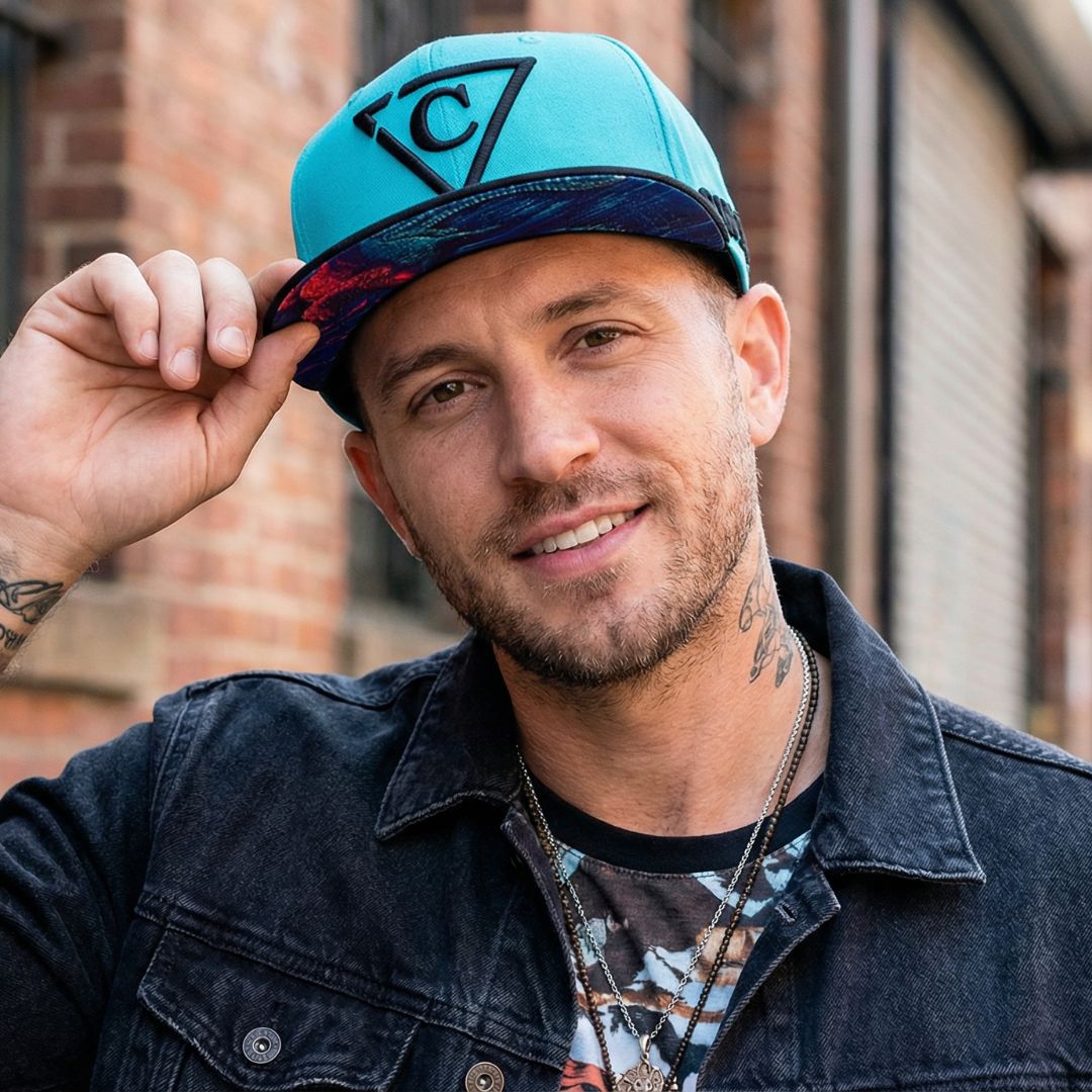 Krokodyl Snapback - niebieski/czarny