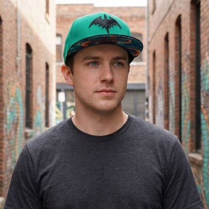 Casquette Snapback Dragon chinois - Vert/Noir