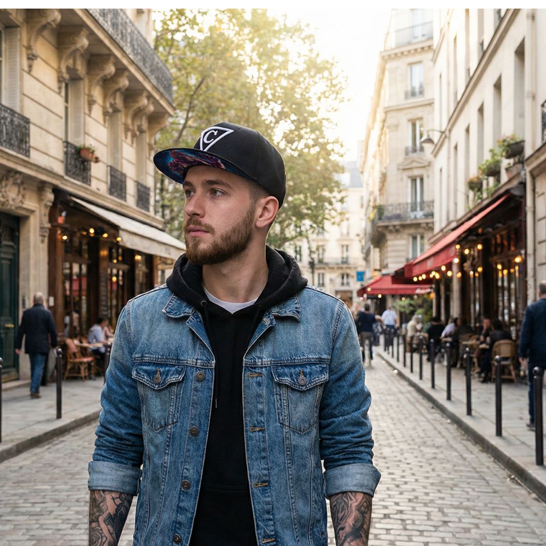 Cappellino con visiera Grizzly - Nero