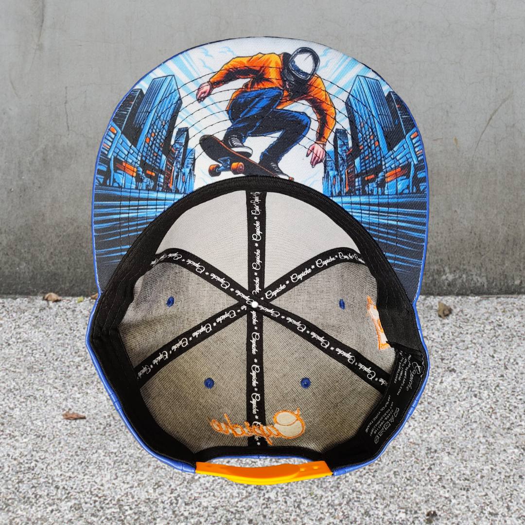 Ride With Us Snapback - Blue Artificial Leather