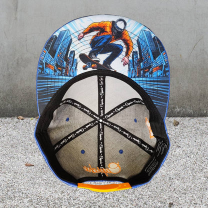 Ride With Us Snapback - Blue Artificial Leather