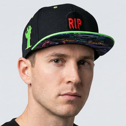 Zombie Attack Snapback - Black/Neon Green