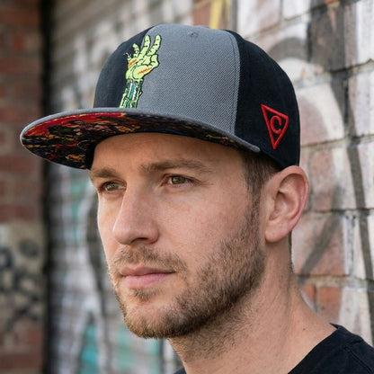 Gorra Snapback Zombie Killer - 50/50 Gris / Negra
