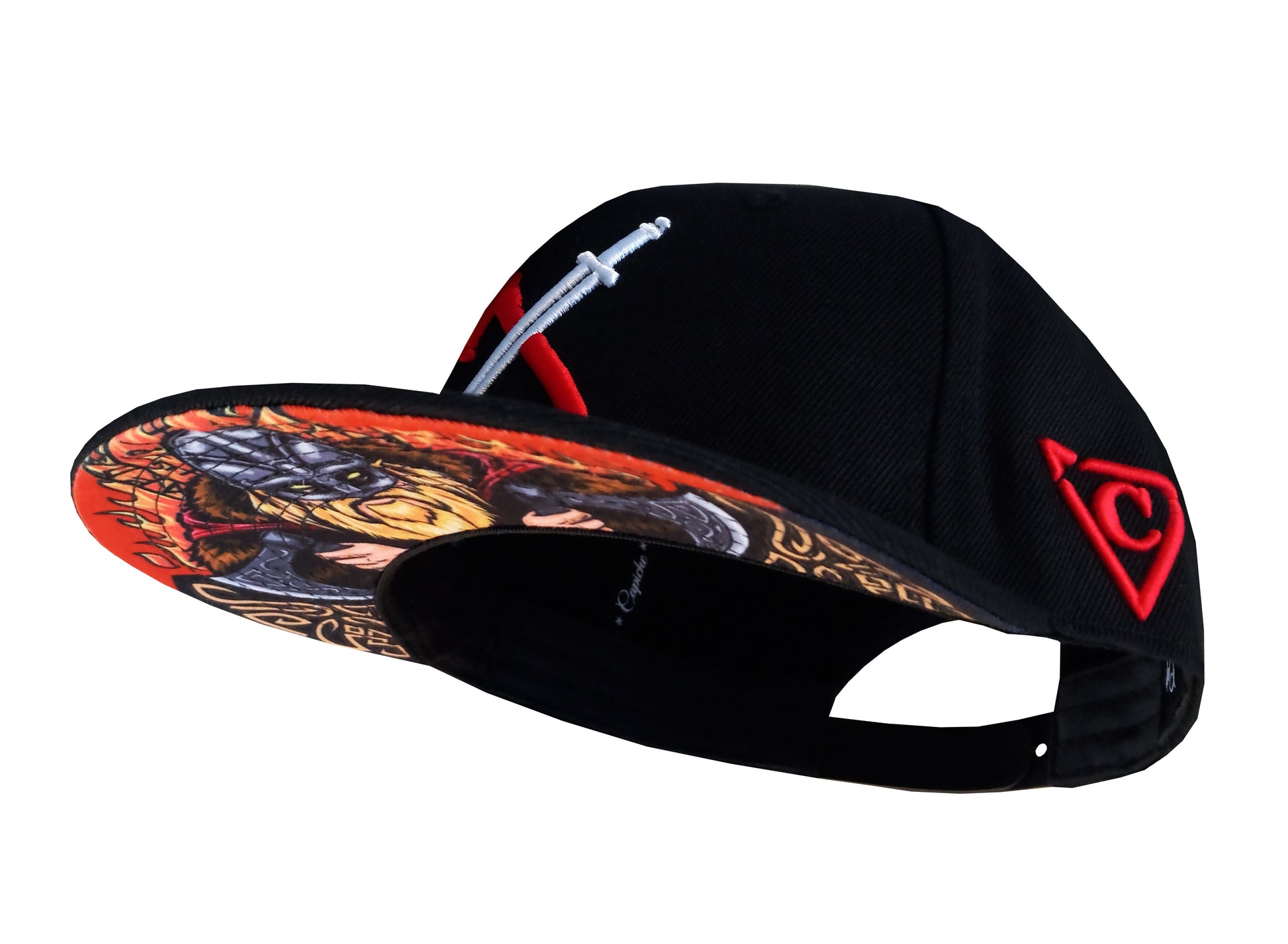 Viking Red/White Snapback - Black - Capiche Caps Black