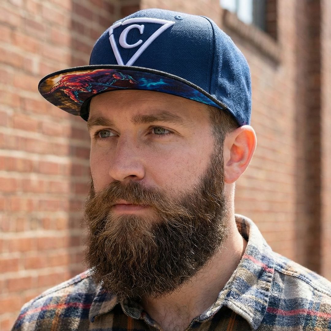 Casquette Buffalo Snapback - Bleu foncé/Noir