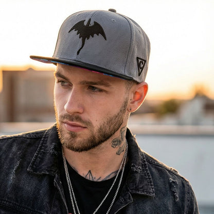 Fire Dragon Snapback - Grau/Schwarz